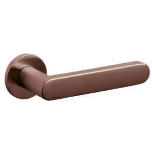 Link superbronze satinato op dun rond rozet