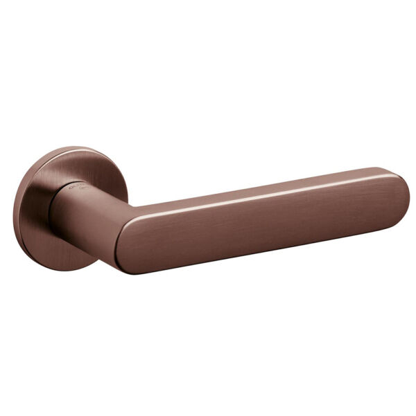Link superbronze satinato op dun rond rozet