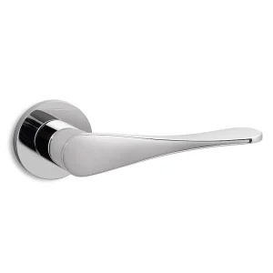 Spoon chroom op rond geveerd rozet