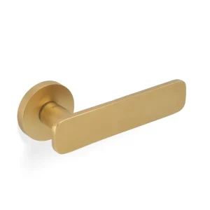 Giasone (H1050) mat goud PVD op rond geveerd rozet