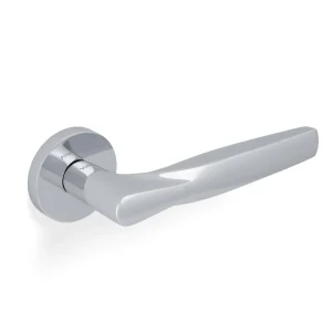 SOM (H359) chroom PVD op rond geveerd rozet