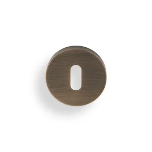 Sleutelrozet rond antiek brons